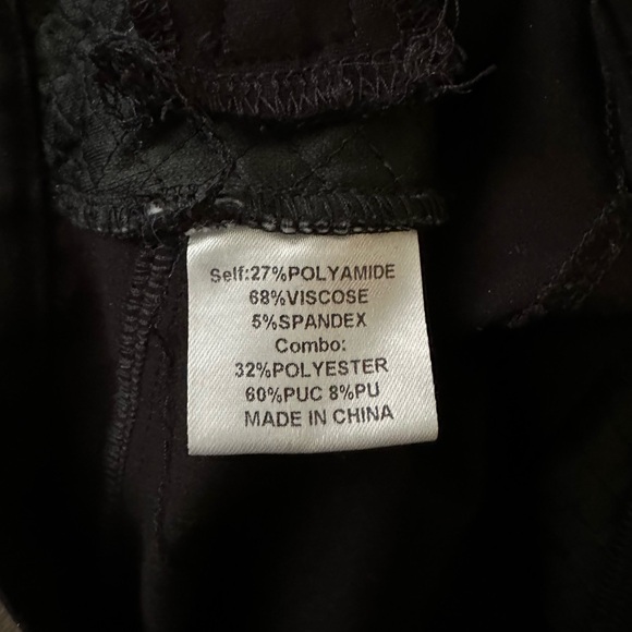 Black Moto Skinny Pants with Gold Hardware by A.Z.I - Picture 4 of 4